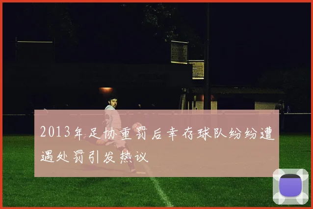 2013年足协重罚后幸存球队纷纷遭遇处罚引发热议