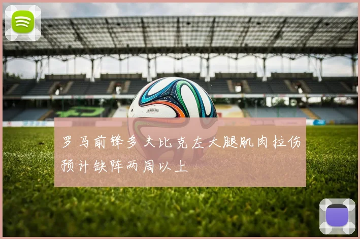 罗马前锋多夫比克左大腿肌肉拉伤预计缺阵两周以上